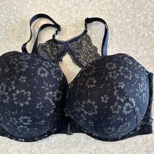 Victoria's Secret Black Lace Push-Up Racerback Bra